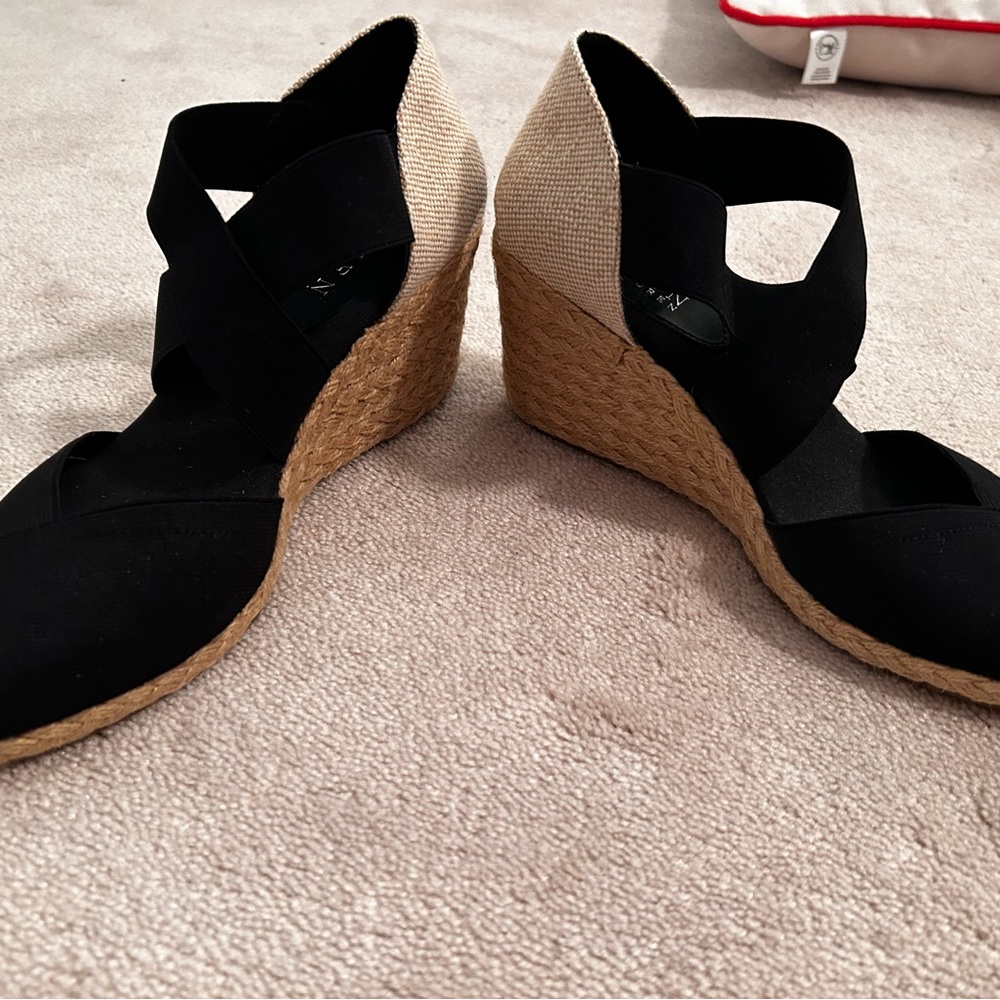 Ralph Lauren shoes. They are brand new, the black straps are elastic.